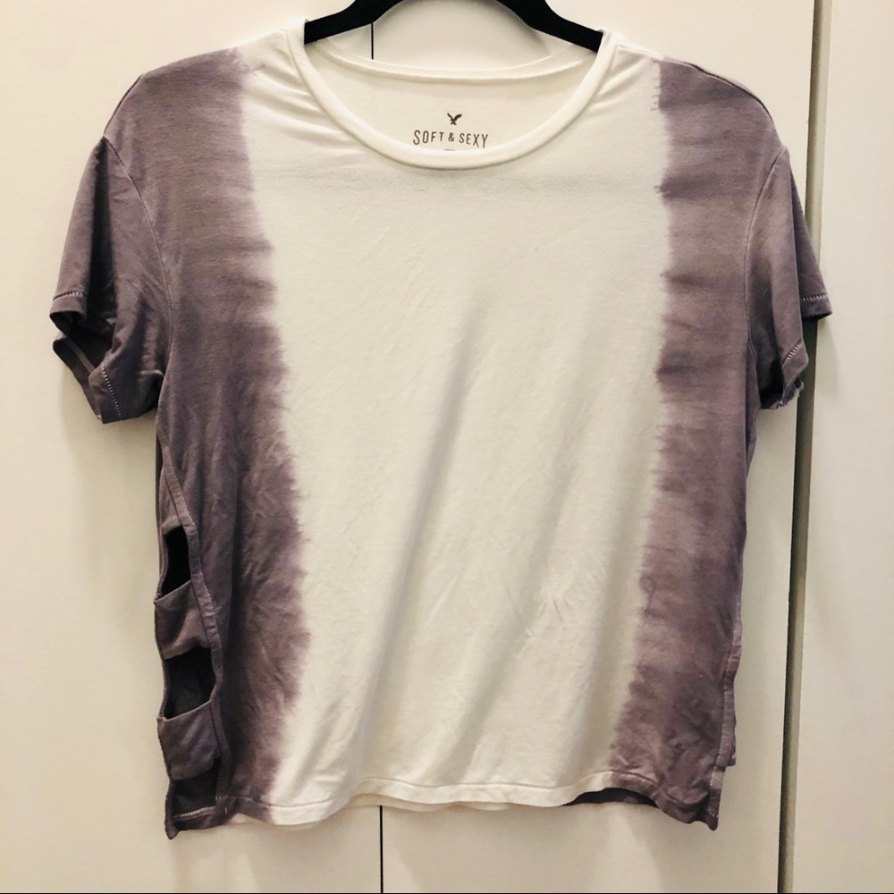 American Eagle Soft and Sexy Tee with Open Details